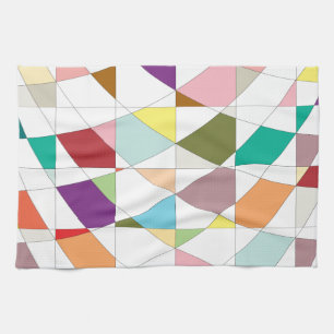 Abstract Colours Tapestry Tea Towel