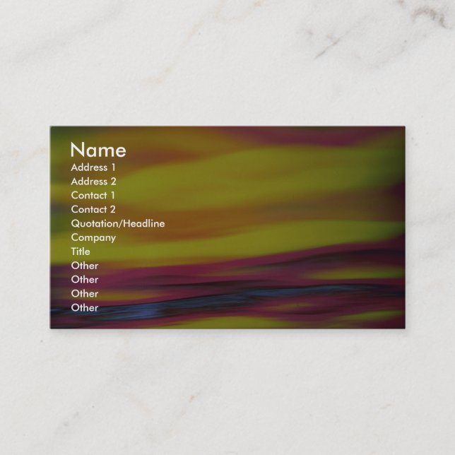 Abstract colours texture business card (Front)