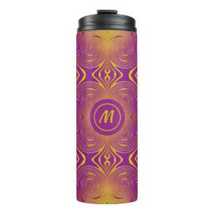 abstract colrful swirl pattern thermal tumbler