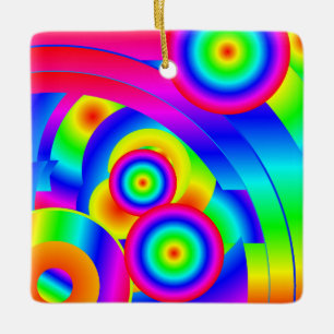 Abstract Comet Ceramic Ornament