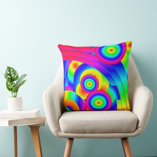 Abstract Comet Throw Pillow (Chair)
