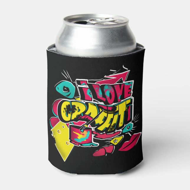 Abstract comics graffiti text grunge urban lips he can cooler (Can Front)