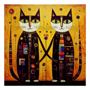 Abstract Companions: A Tale of Two Cats Poster