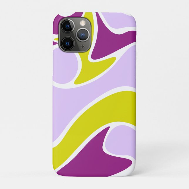 Abstract composition in purple and green colours Case-Mate iPhone case (Back)
