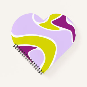 Abstract composition in purple and green colours notebook