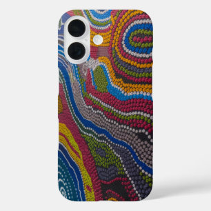 Abstract Composition of small colourful dots iPhone 16 Case