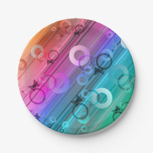 Abstract Composition Paper Plate