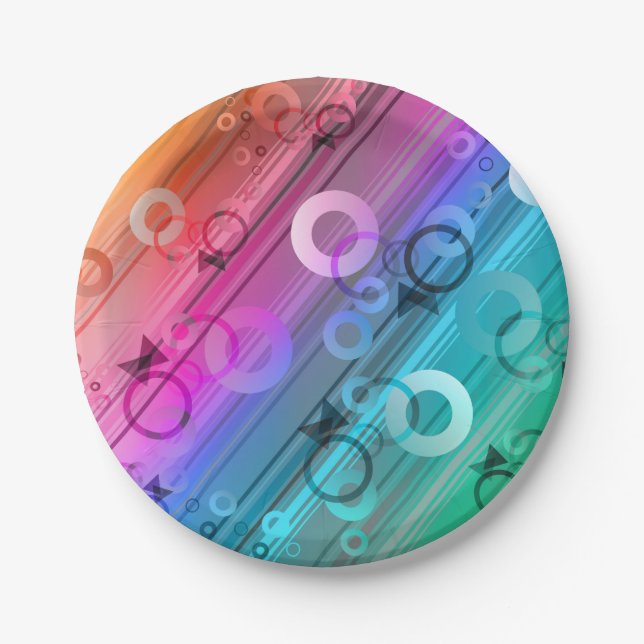 Abstract Composition Paper Plate (Front)