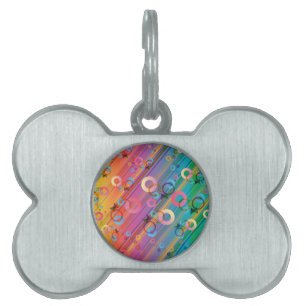 Abstract Composition Pet ID Tag