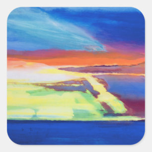 Abstract composition square sticker