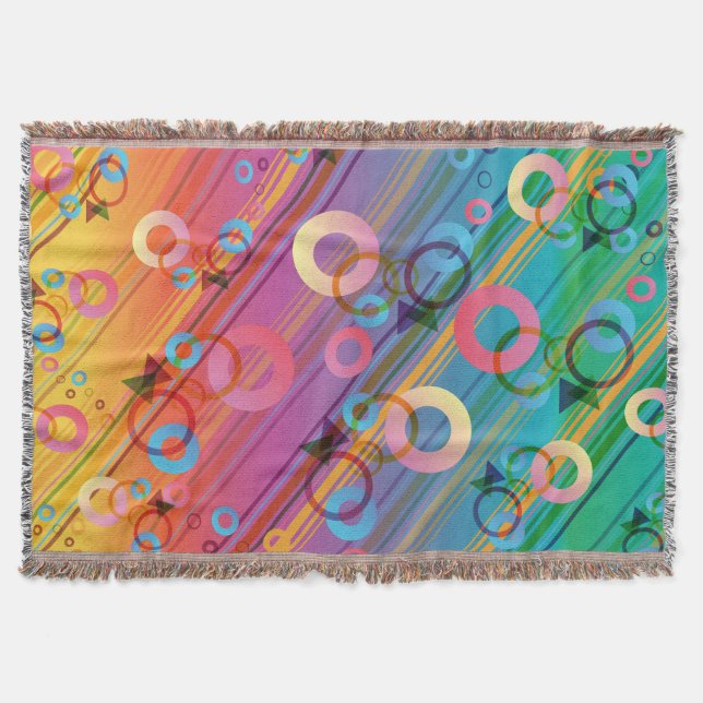 Abstract Composition Throw Blanket (Front)