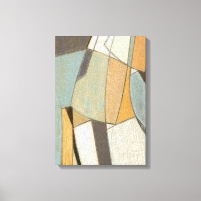 Abstract Composition with Muted Colours Canvas Print (Front)