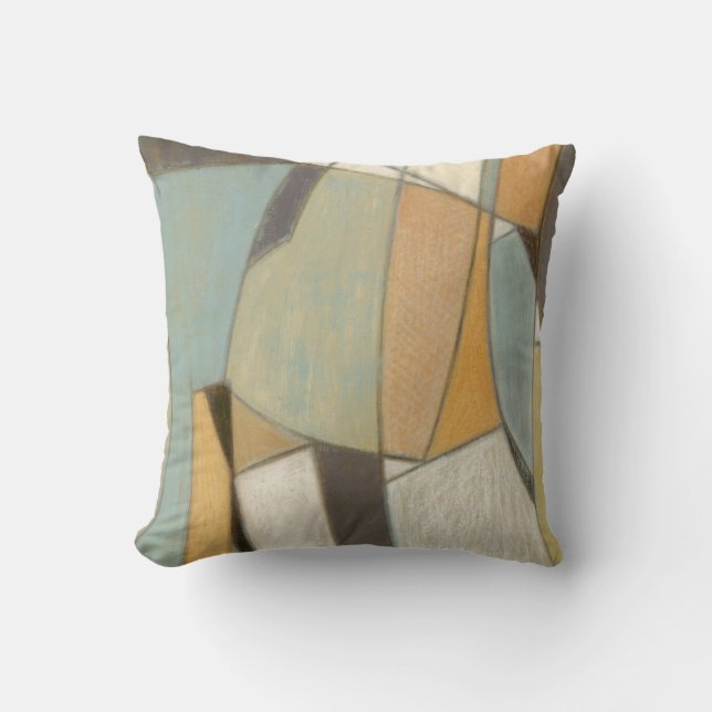 Abstract Composition with Muted Colours Cushion (Front)