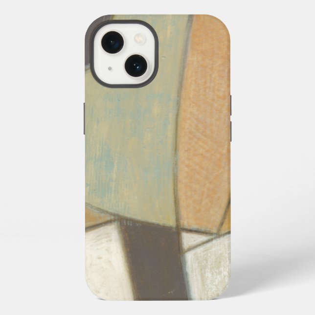 Abstract Composition with Muted Colours iPhone Case (Back)