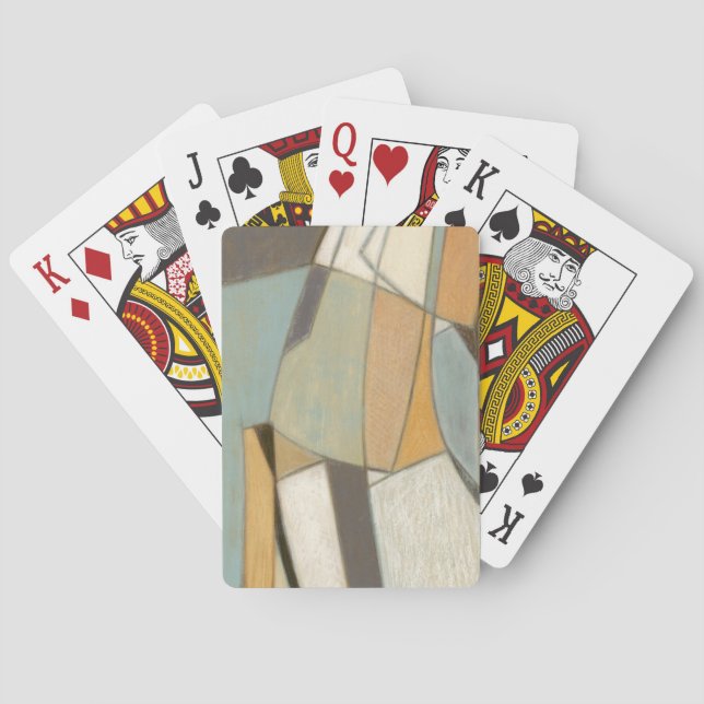 Abstract Composition with Muted Colours Playing Cards (Back)
