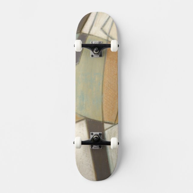 Abstract Composition with Muted Colours Skateboard (Front)