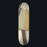 Abstract Composition with Muted Colours Skateboard<br><div class="desc">The muted colours of this Norman Wyatt composition harkens back to abstract works by Piet Mondrian. While the paints used are toned down,  their the colours together speak loudly and call attention to the piece. Purchase your copy today!</div>