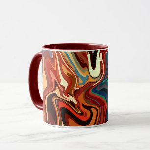 Abstract Composition with Warm and Cool Contrasts Mug