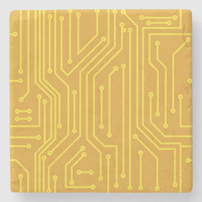 Abstract computer equipment stone coaster (Front)