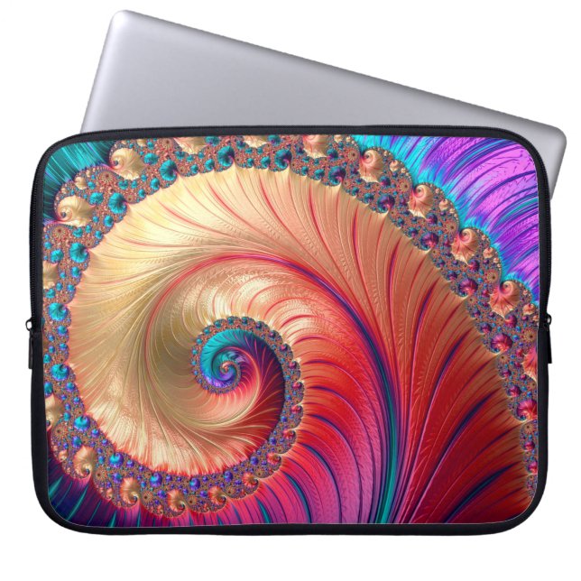Abstract Computer generated Fractal design. A frac Laptop Sleeve (Front)