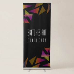 Abstract Confetti Art Exhibition Retractable Banner