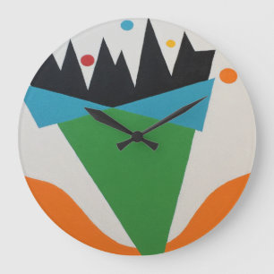 Abstract Confetti Cone Round Clock