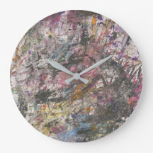 Abstract "Confetti Too" Clock