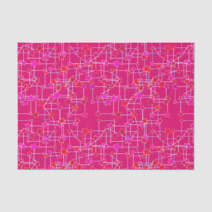 Abstract Constellation of Stars, Deep Fuchsia Pink Tissue Paper