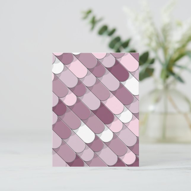 Abstract Construction (tiles) 2 Holiday Postcard (Standing Front)