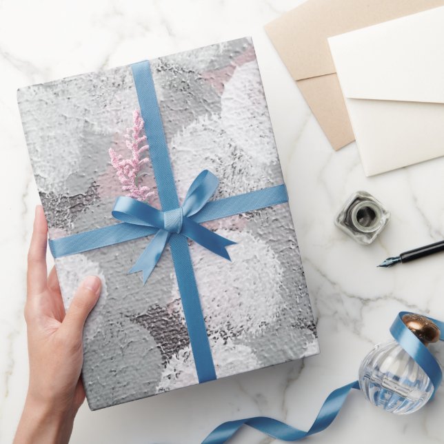 abstract contemporary circle paint pattern wrapping paper (Gifting)