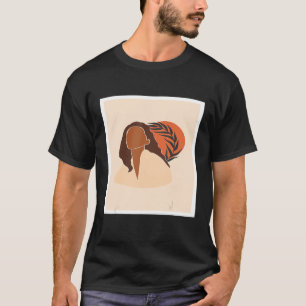 Abstract contemporary mid century modern face boho T-Shirt