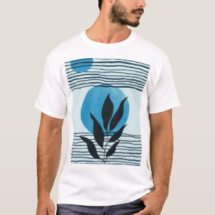 Abstract contemporary midcentury tropical leaf 2/3 T-Shirt