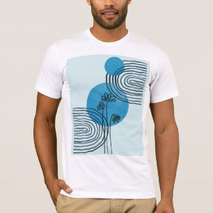 Abstract contemporary midcentury tropical leaf 3/3 T-Shirt