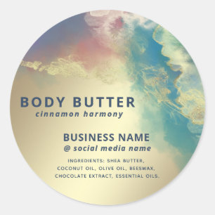 Abstract contemporary modern artistic ink product classic round sticker