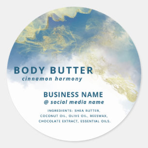 Abstract contemporary modern artistic ink product classic round sticker