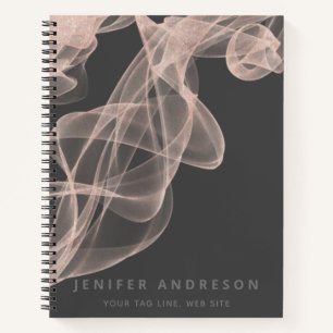 Abstract contemporary rose gold glitter   pocket f notebook