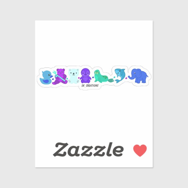 Abstract Cool Coloured Animals (Sheet)