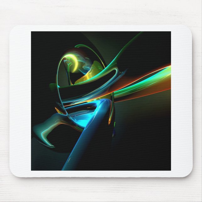 Abstract Cool Light Show Mouse Mat (Front)