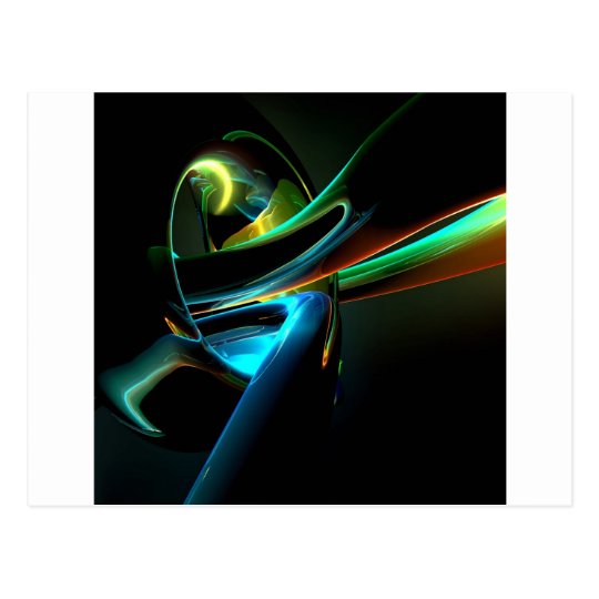 Abstract Cool Light Show Postcard