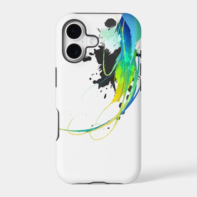 Abstract cool waters Paint Splatters (Back)