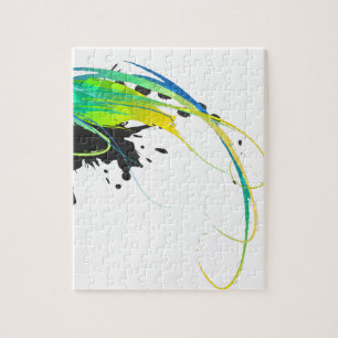 Abstract cool waters Paint Splatters Jigsaw Puzzle