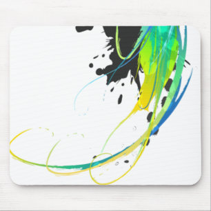Abstract cool waters Paint Splatters Mouse Mat