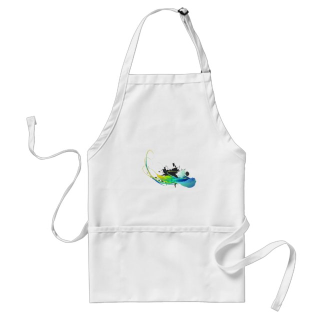 Abstract cool waters Paint Splatters Standard Apron (Front)
