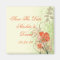 Abstract Coral Lime Floral Save The Date Magnet
