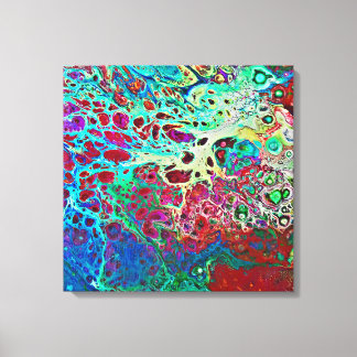 Abstract coral reef painting canvas print