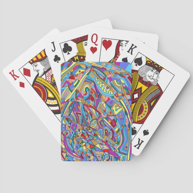 Abstract Coral Sea Playing Cards (Back)