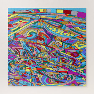 Abstract Coral Sea Poster Acrylic Print Jigsaw Puzzle