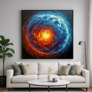 Abstract Core - Painterly Style Vibrant Art Poster