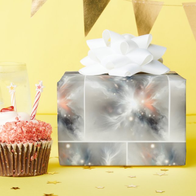 Abstract Cosmic Burst Wrapping Paper (Birthday Party)