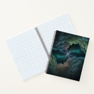 Abstract Cosmic Cloud Spiral Notebook